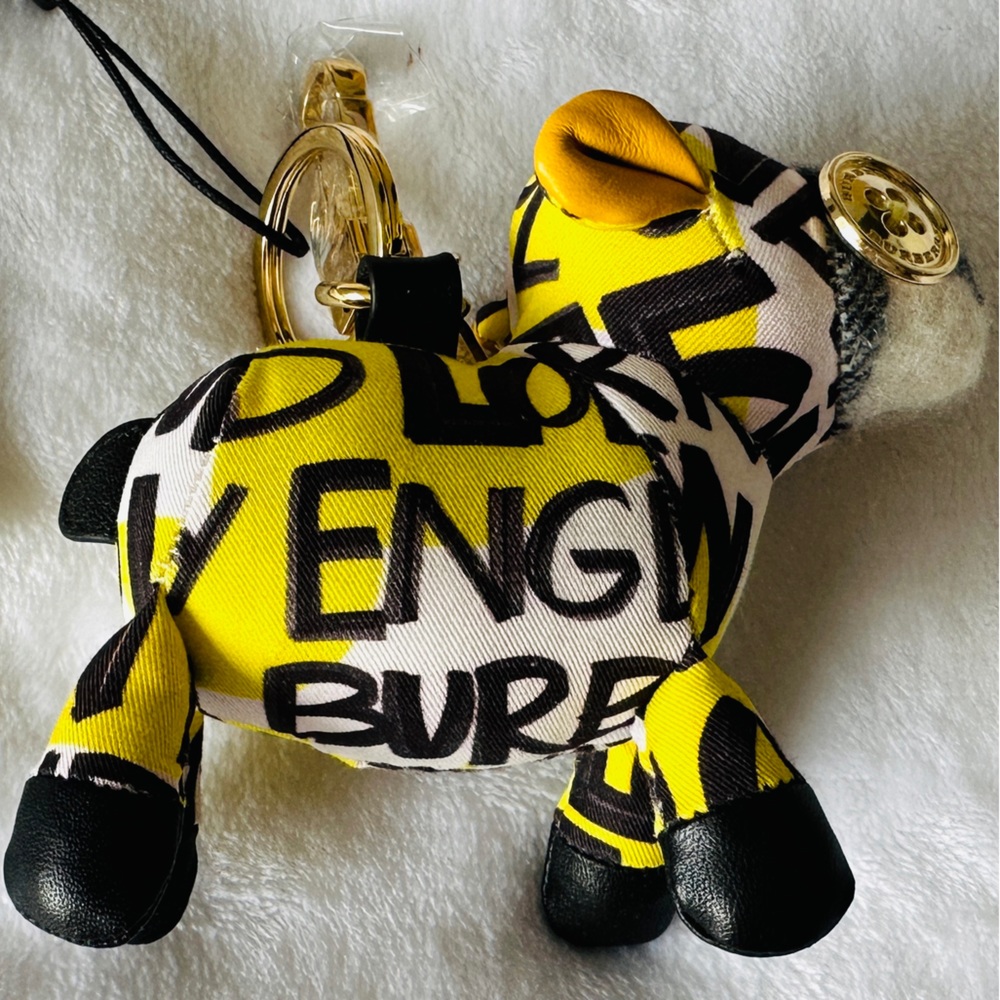 Burberry Wendy The Sheep Graffiti Print Cotton Charm Key Chain